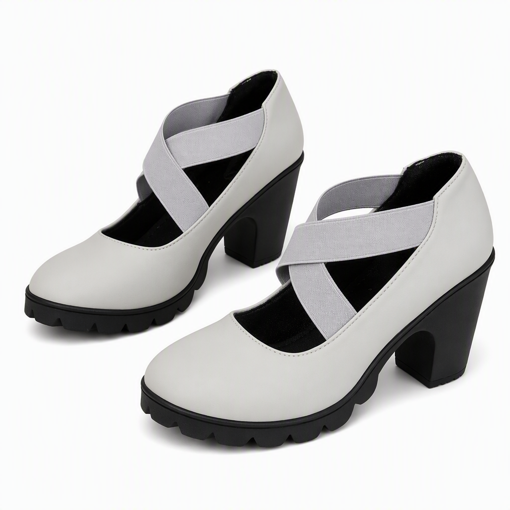 Blanc en cuir PU / 43